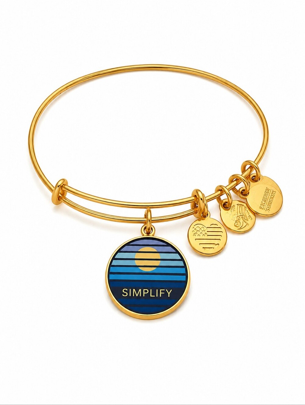 ALEX & ANI Simplify Charm Slider Bangle Bracelet